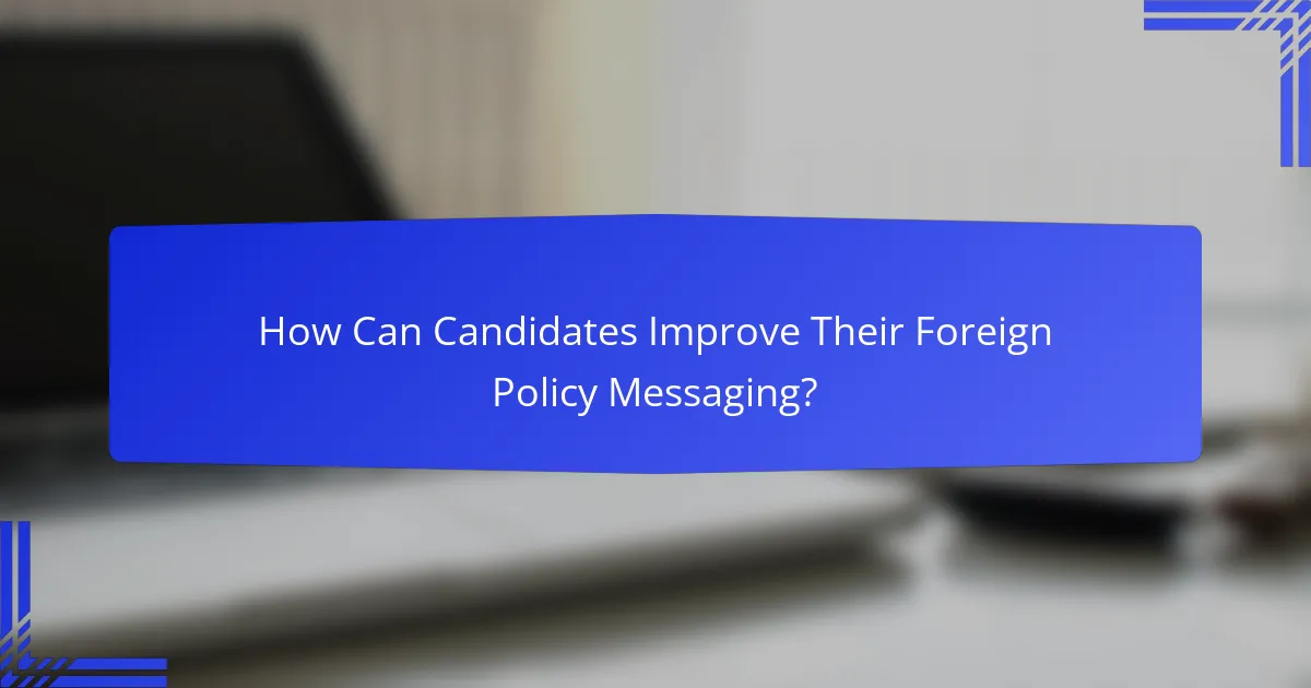 How Can Candidates Improve Their Foreign Policy Messaging?