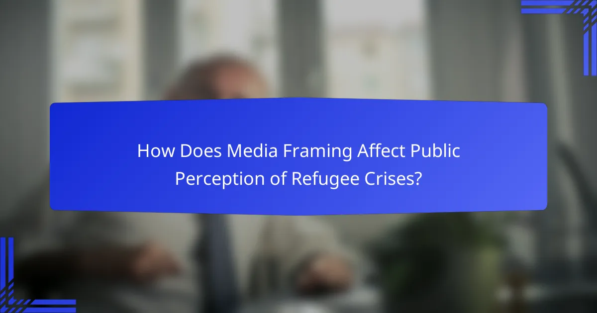 How Does Media Framing Affect Public Perception of Refugee Crises?