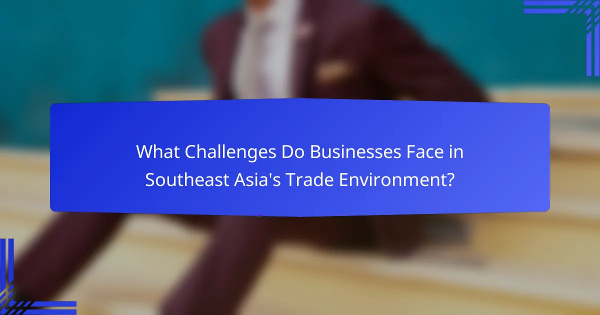 What Challenges Do Businesses Face in Southeast Asia's Trade Environment?