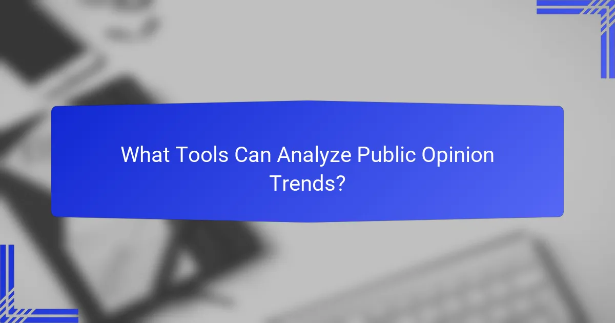 What Tools Can Analyze Public Opinion Trends?